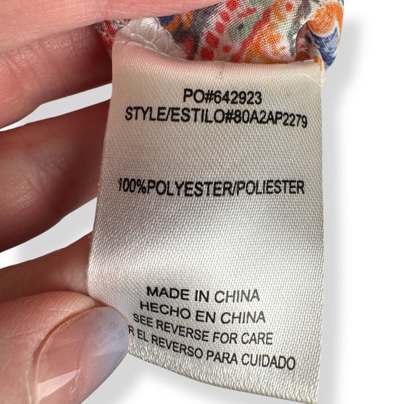 Womens Chiffon Paisley Sleeveless Top Size Small Boho Hippie Colorful Flowy - Picture 3 of 9